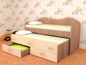 Кровать детская Нимфа двухместная 2.0 Венге/Дуб молочный в Омске - omsk.katalogmebeli.com | фото 3