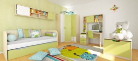 Детская комната Эппл (Зеленый/Белый/корпус Клен) в Омске - omsk.katalogmebeli.com | фото 5