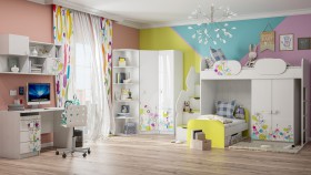 Детская комната Флер (Белый/корпус Выбеленное дерево) в Омске - omsk.katalogmebeli.com | фото 3