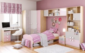Детская комната Грэйси (Розовый/Серый/корпус Клен) в Омске - omsk.katalogmebeli.com | фото 3