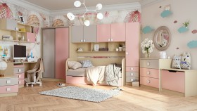 Детская комната Грэйси (Розовый/Серый/корпус Клен) в Омске - omsk.katalogmebeli.com | фото 13