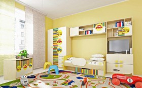 Детская комната Клаксон (Бежевый/корпус Клен) в Омске - omsk.katalogmebeli.com | фото 2