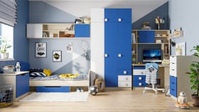 Детская комната Скай (Синий/Белый/корпус Клен) в Омске - omsk.katalogmebeli.com | фото 1