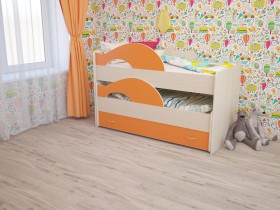 Кровать детская Радуга 1600 Млечный дуб/Венге в Омске - omsk.katalogmebeli.com | фото 3
