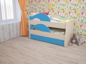 Кровать детская Радуга 1600 Млечный дуб/Венге в Омске - omsk.katalogmebeli.com | фото 4
