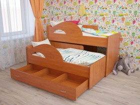 Кровать детская Радуга 1600 Млечный дуб/Венге в Омске - omsk.katalogmebeli.com | фото 6