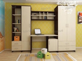 Детская Студент Комплект мебели (Дуб сонома/Белый) в Омске - omsk.katalogmebeli.com | фото