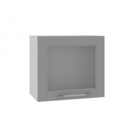 Гарда ВПГС 500 шкаф верхний горизонтальный со стеклом высокий (Белый Эмалит/корпус Серый) в Омске - omsk.katalogmebeli.com | фото