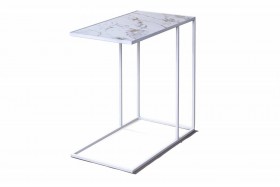 Журнальный столик Stone 018 (Прямоугольный) Металл/Керамика 500 Белый в Омске - omsk.katalogmebeli.com | фото
