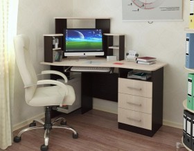 Компьютерный стол Каспер (венге/лоредо) в Омске - omsk.katalogmebeli.com | фото