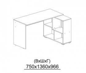 Компьютерный стол угловой СКМУ-3 дуб сонома/белый в Омске - omsk.katalogmebeli.com | фото 3