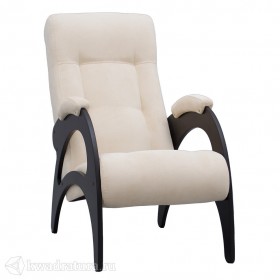Кресло для отдыха Неаполь Модель 9 без лозы (Венге-эмаль/Ткань Ваниль Verona Vanilla) в Омске - omsk.katalogmebeli.com | фото