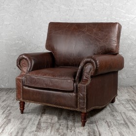 Кресло кожаное Лофт Аристократ (ширина 1100 мм) в Омске - omsk.katalogmebeli.com | фото 1