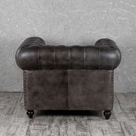 Кресло кожаное Лофт Честер (акация) в Омске - omsk.katalogmebeli.com | фото 7