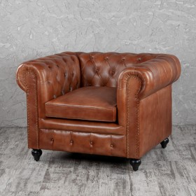 Кресло кожаное Лофт Честер (кожа) в Омске - omsk.katalogmebeli.com | фото 1