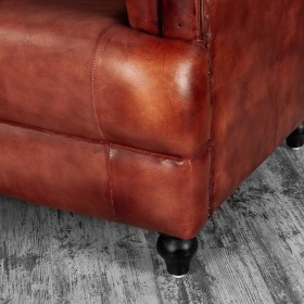 Кресло кожаное Лофт Честер-Нью (Коричневый) в Омске - omsk.katalogmebeli.com | фото 4