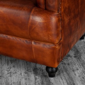 Кресло кожаное Лофт Честер-Нью (Коричневый, Рыжий) в Омске - omsk.katalogmebeli.com | фото 8