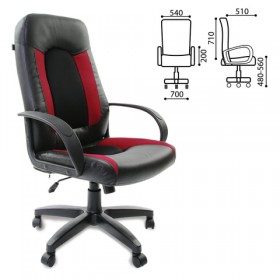 Кресло офисное BRABIX Strike EX-525 (черно-красный) в Омске - omsk.katalogmebeli.com | фото