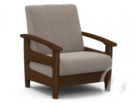 Кресло для отдыха Омега (орех лак/CATANIA COCOA) в Омске - omsk.katalogmebeli.com | фото 1