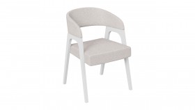 Кресло «Техас 1» (Белый матовый/Шенилл Estetica Vanille №220) в Омске - omsk.katalogmebeli.com | фото