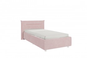 Кровать 0.9 Альба с основанием (Нежно-розовый велюр) в Омске - omsk.katalogmebeli.com | фото 1