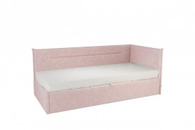 Кровать 0.9 Альба Тахта (Нежно-розовый велюр) в Омске - omsk.katalogmebeli.com | фото