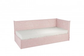 Кровать 0.9 Бест Тахта (Нежно-розовый велюр) в Омске - omsk.katalogmebeli.com | фото