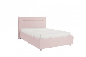 Кровать 1,2 Альба с основанием (Нежно-розовый велюр) в Омске - omsk.katalogmebeli.com | фото 1