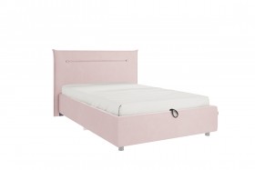 Кровать 1,2 Альба (Нежно-розовый велюр/под-мех) в Омске - omsk.katalogmebeli.com | фото