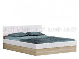 Кровать 1,4 спальня Фортуна (Дуб сонома/белый глянец) в Омске - omsk.katalogmebeli.com | фото