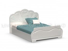 Кровать 1,4м Гармония (Белый/Белый глянец) в Омске - omsk.katalogmebeli.com | фото