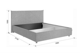 Кровать 1,6 Квест с подъемным механизмом (Топаз велюр) купить в Омске - omsk.katalogmebeli.com | фото 2