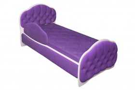 Кровать 160 Гармония 32 Фиолетовый (мягкий бортик) в Омске - omsk.katalogmebeli.com | фото