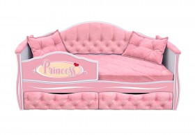Кровать 160 серии Иллюзия 2 ящика 15 Бледно-розовый (подушки) в Омске - omsk.katalogmebeli.com | фото