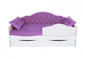 Кровать 170 серии Иллюзия Лайт 1 ящик 32 Фиолетовый (подушки) в Омске - omsk.katalogmebeli.com | фото