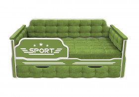 Кровать 170 серии Спорт 1 ящик 76 Зелёный (мягкие боковые накладки) в Омске - omsk.katalogmebeli.com | фото