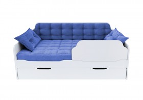 Кровать 170 серии Спорт Лайт 1 ящик 85 Синий (подушки) в Омске - omsk.katalogmebeli.com | фото