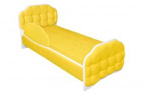 Кровать 180 Атлет 74 жёлтый (мягкий бортик) в Омске - omsk.katalogmebeli.com | фото