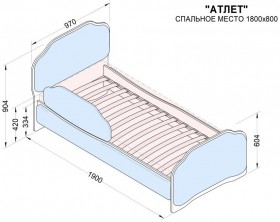 Кровать 180 Атлет 96 Серый (мягкий бортик) в Омске - omsk.katalogmebeli.com | фото 2