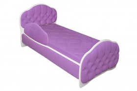 Кровать 180 Гармония 67 Светло-фиолетовый (мягкий бортик) в Омске - omsk.katalogmebeli.com | фото