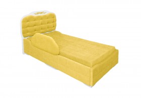 Кровать 190 Атлет Lux 74 Жёлтый (мягкий бортик) в Омске - omsk.katalogmebeli.com | фото