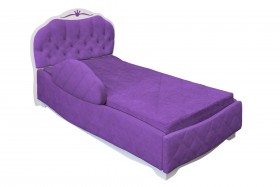 Кровать 190 Гармония Lux 32 Фиолетовый (мягкий бортик) в Омске - omsk.katalogmebeli.com | фото