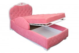 Кровать 190 Гармония Lux 32 Фиолетовый (мягкий бортик) в Омске - omsk.katalogmebeli.com | фото 2