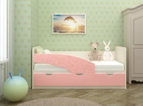 Кровать Бабочки 1,6м (Розовый металлик) в Омске - omsk.katalogmebeli.com | фото 1