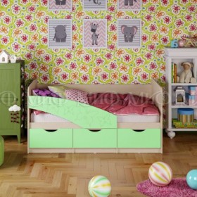 Кровать Бабочки 1,6м (Салат матовый) в Омске - omsk.katalogmebeli.com | фото