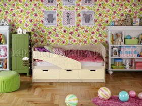 Кровать Бабочки 1,6м (Ваниль матовый) в Омске - omsk.katalogmebeli.com | фото