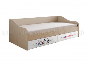 Кровать Boy Вега 0,9 м (Дуб беленый/Белый глянец/фотопечать) в Омске - omsk.katalogmebeli.com | фото