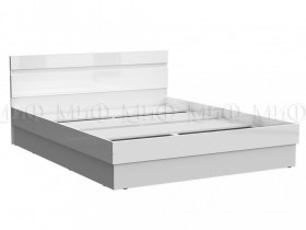 Кровать Челси 1400 (Белый/Белый глянец) в Омске - omsk.katalogmebeli.com | фото