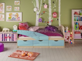 Кровать детская 1,8м Дельфин (Голубой матовый) в Омске - omsk.katalogmebeli.com | фото