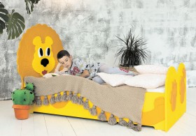 Кровать детская Лева 1.6 Желтый/Оранжевый в Омске - omsk.katalogmebeli.com | фото